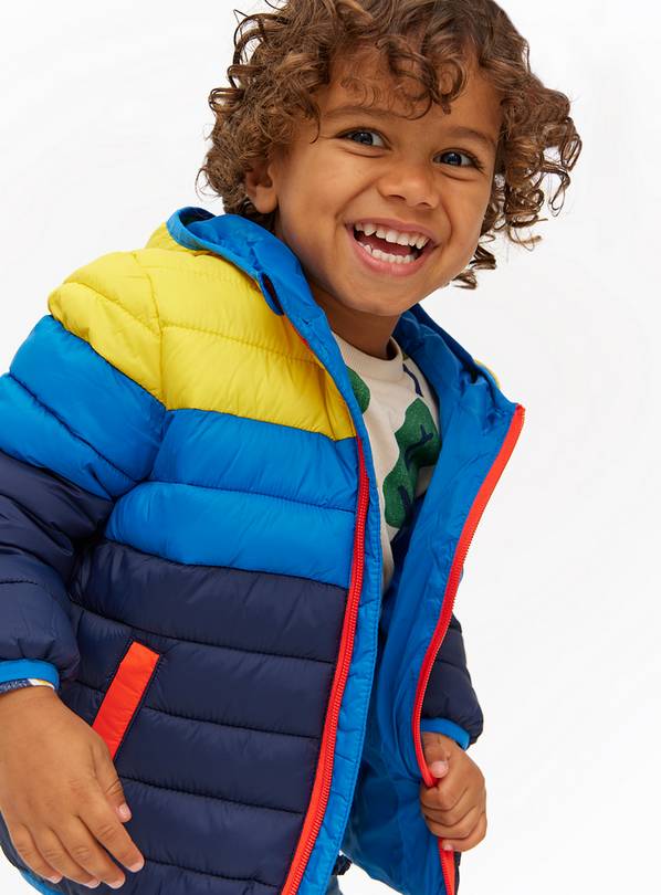 Colour Block Puffer Coat 1-2 years